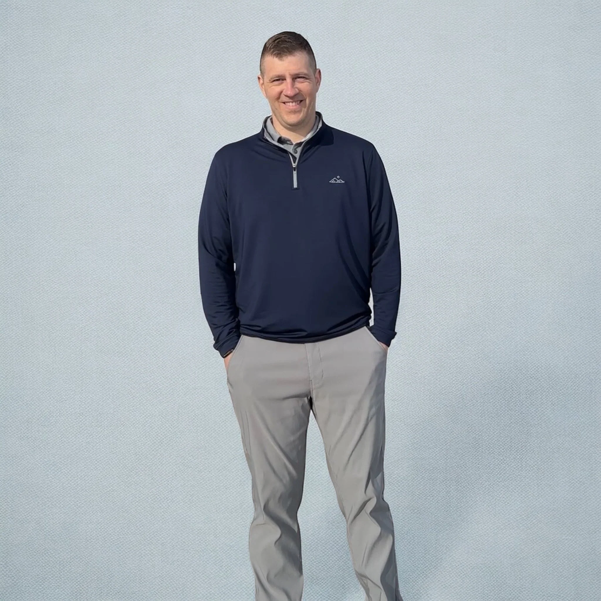 Performance 1/4 Zip - Navy Blue - Image 4