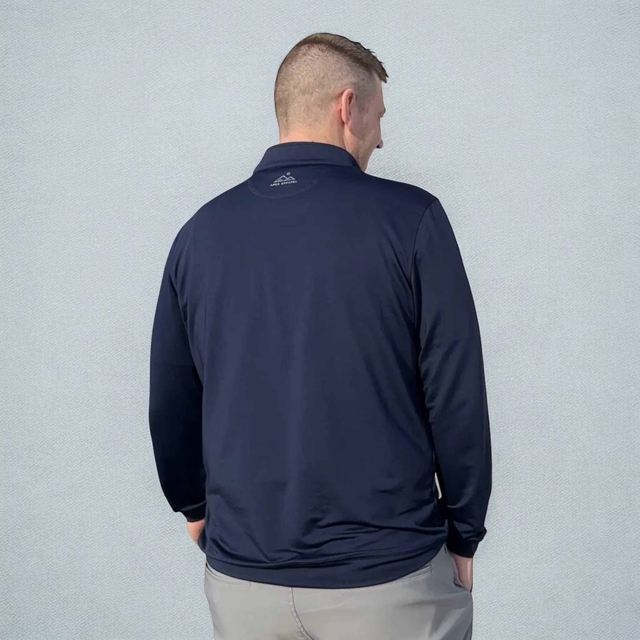 Performance 1/4 Zip - Navy Blue - Image 6